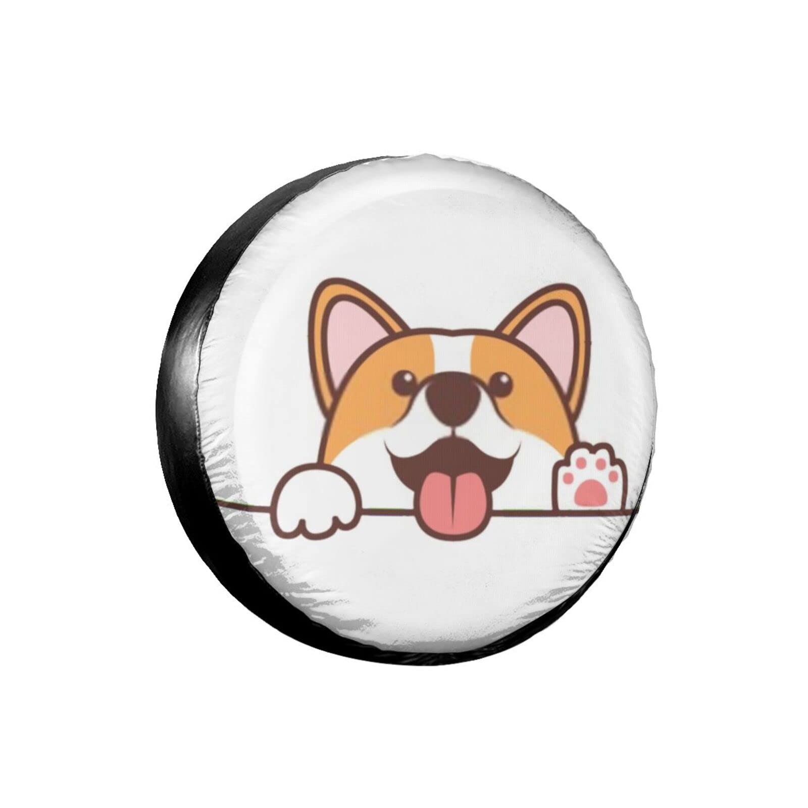 Spare Tire Covers Funny Corgi Dog 15 Inch Wheel Camper Covers Weatherproof Spare Tire Cover for Trailer RV SUV Truck Camper Travel Trailer Accessories