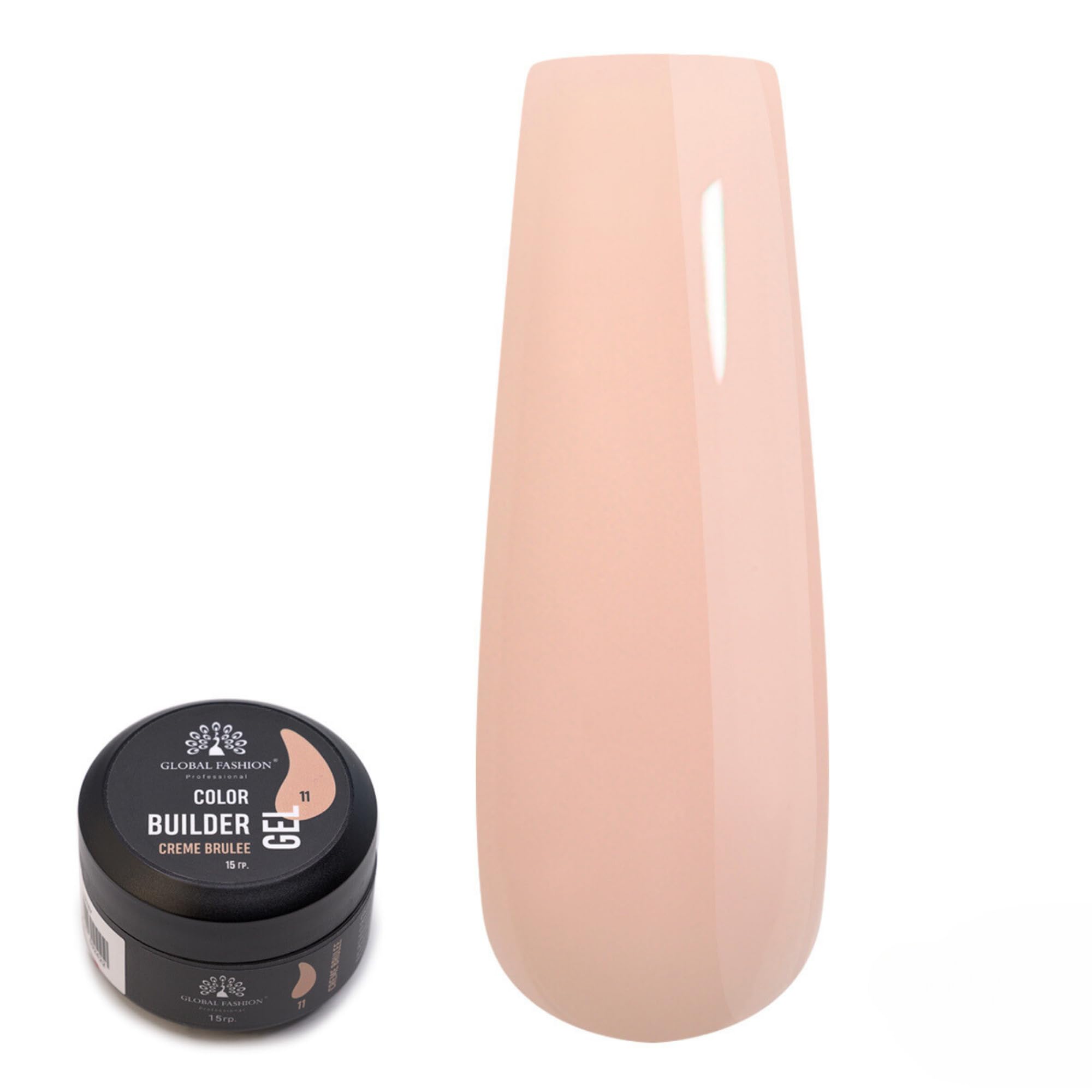 Color Gel Builder 15g with 13 Shades: Unleash Your Inner Nail Artist with This Versatile Sculpting and Coloring Nail Art Toolkit (11 CRENE BRULEE)