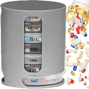 Retoo pillendoos 7 dagen ’s morgens ’s avonds 4 vakken, pillendoosje, medicijndoseerder met grote aparte vakken