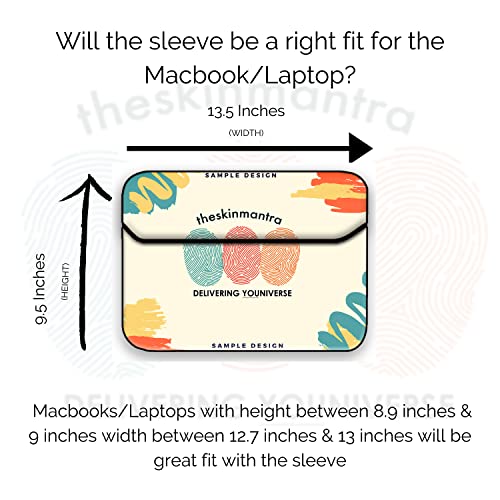 Image of Theskinmantra Laptop /MacBook Slip-on Sleeve Cover case for Old MacBook air 13.3 inches Release 2008-2017 & MacBook pro 13.3 inches Before 2016 Models(A1466 /A1502), Multi-Coloured (14369MAC)