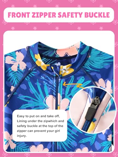 Angel season Maiô de manga comprida para meninas, peça única, Rash Guard, FPS 50+, para crianças, ro