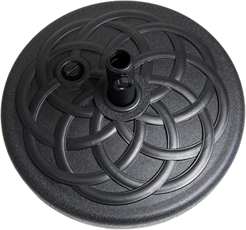 Cast Stone Patio Umbrella 50lbsBase, Resin Heavy Duty Umbrella Stand Black, Fit 1.5&1.9 Inch Umbrella Pole - Image 3