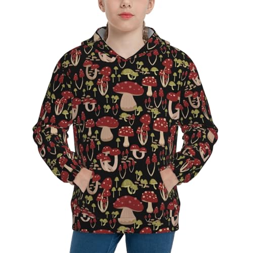 Mushroom Kid Hoodies Boys Sweatshirts Girls Pullover with Pocket