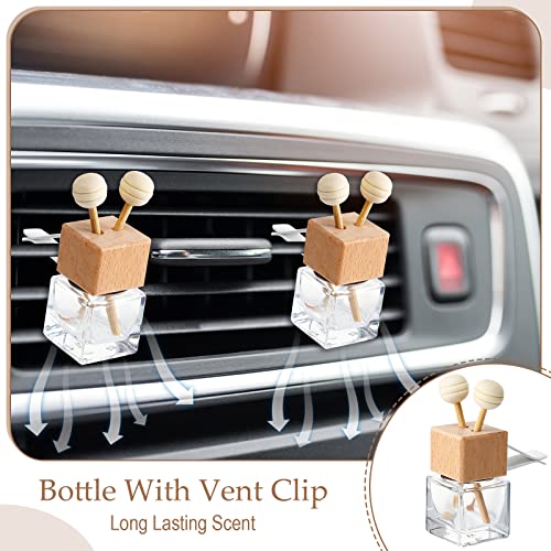 Diffuseur voiture huile essentielle clip aération parfum flacon verre