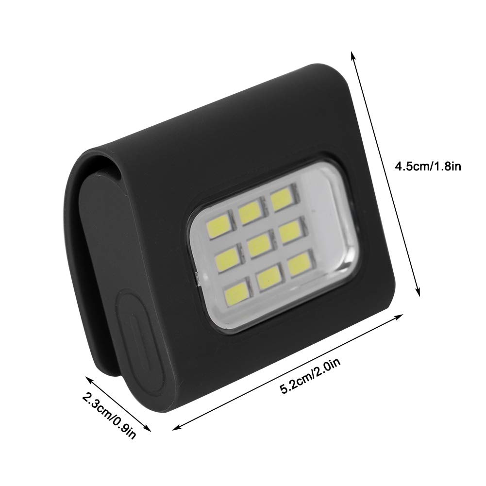 Lampka do jazdy nocnej, klips przenośny magnes design LED światło do biegania, mały kemping jazda na rowerze do nocnego biegania na świeżym powietrzu