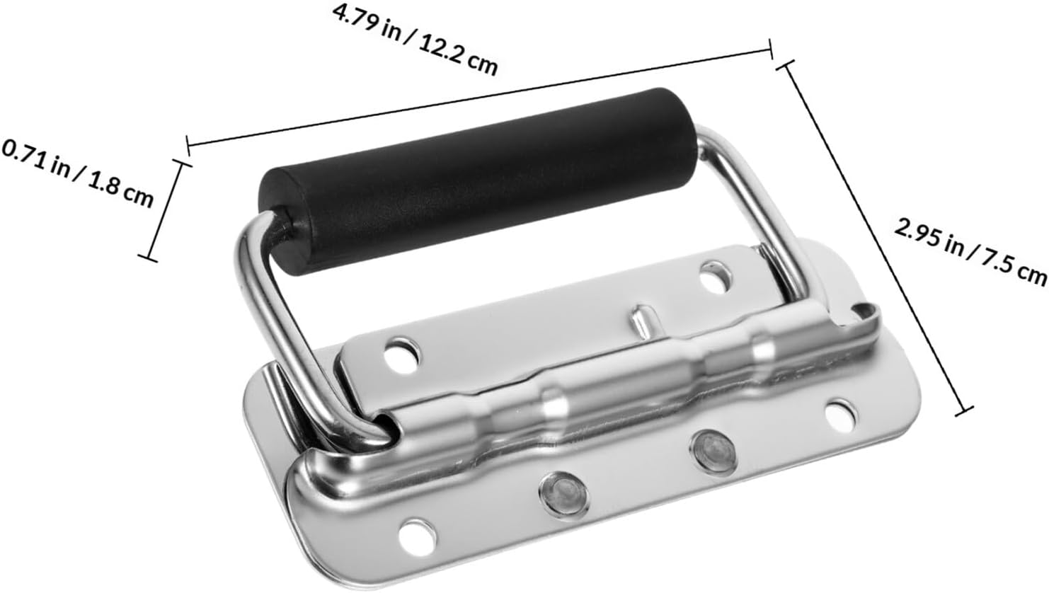 Didiseaon Stainless Steel Toolbox Foldable Handle 304 Stainless Steel Spring Drawer Pull Handle for Tool Storage and Equipment Cases