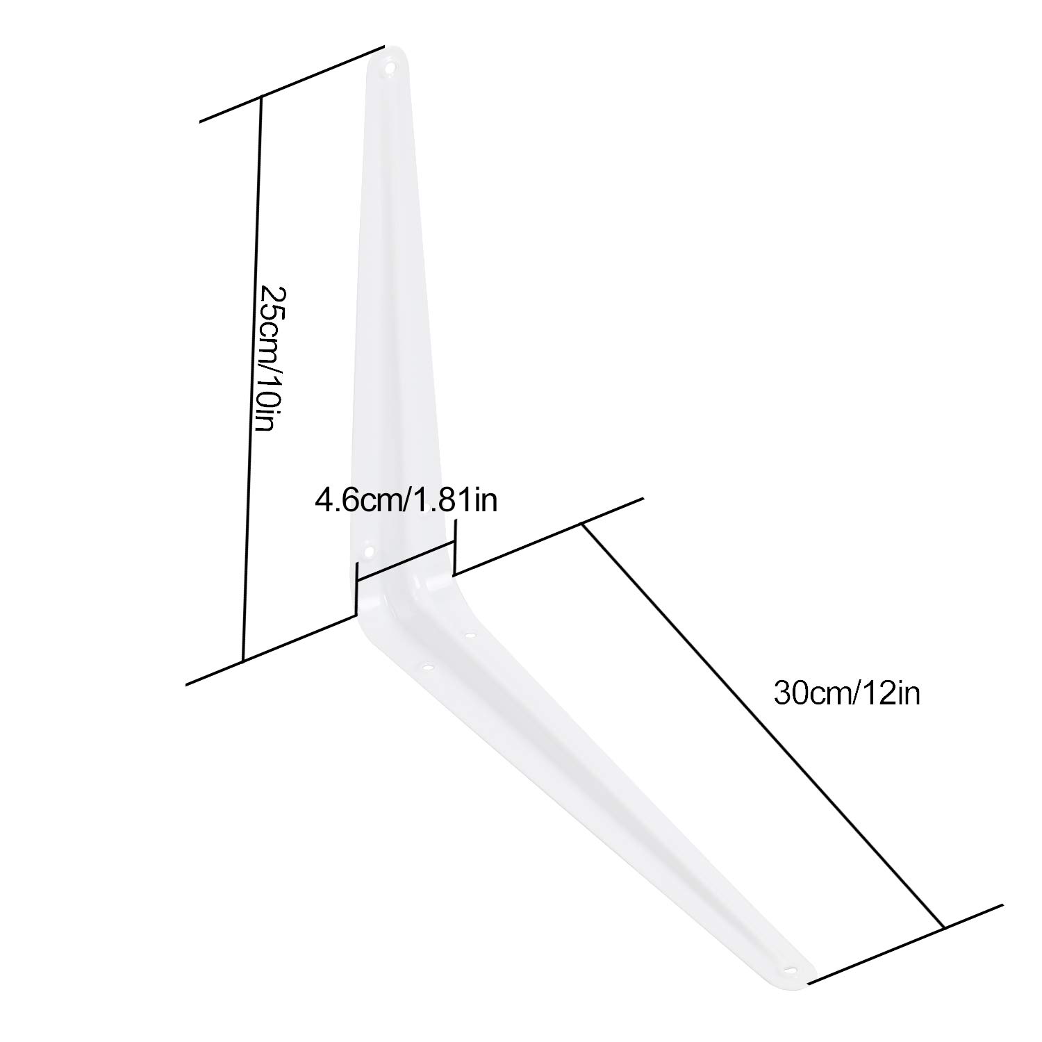 2 Soportes De Estantería De Esquina Para Pared - Metal Blanco, 6x8 Pulgadas, Capacidad 35 Lbs, Fácil Montaje