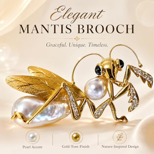 Image of 18K Gold-Plated Animal Brooch for Women Zirconia Pin Birthday Holiday Gift for Girlfriend Mother Wife