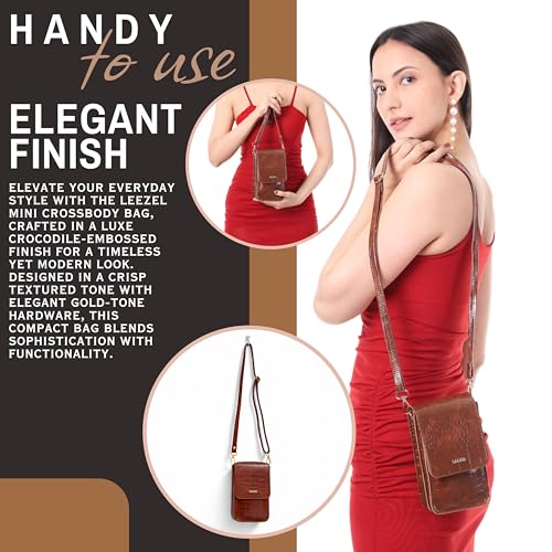 Image of LEEZEL Women's Girls Wallet Sling Bag for Mobile Cell Phone Holder