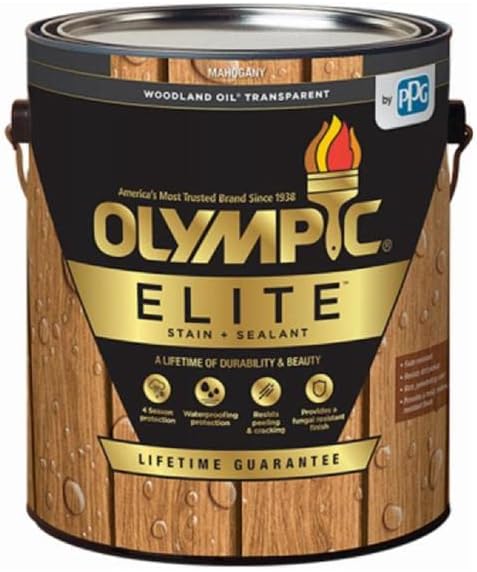 Olympic Elite 1 Gal. Mahogany Woodland Oil Transparent Exterior Stain