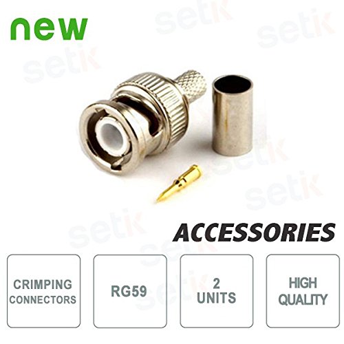 Connettori BNC Per Cavo RG59 - 10 Pezzi, Maschio A Crimpare, Lega Di Zinco, Per Video E RF - Foto 12
