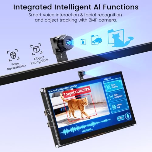 Image of ELECROW ESP32 Display 1024x600, 7 Inch HMI ESP32 IPS Touch Screen with Camera, Support AI Speech Interaction, ESP32-P4 Dual-Core Processor, Up to 400MHz, Compatible with Arduino, ESP-IDF, LVGL