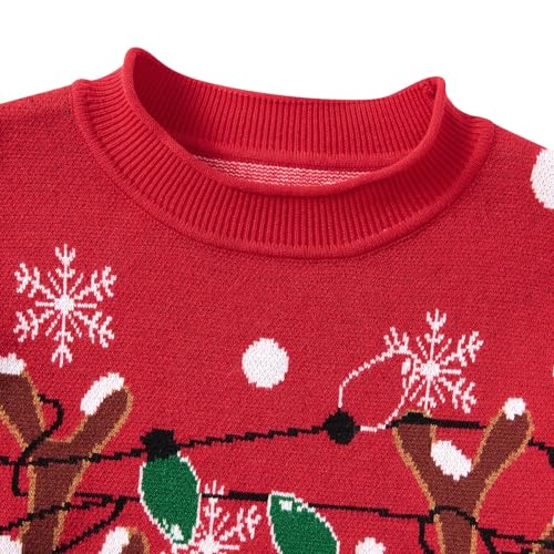 Girls Kids Ugly Christmas Sweater Winter Funny Knitted Xmas Pullover Long Sleeve Top 7-14 Years4