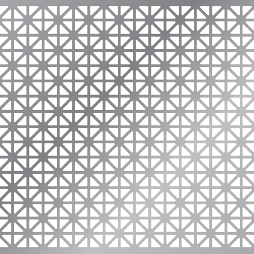 Randall Manufacturing Co., Inc | Perforated Aluminum Sheet | Union Jack Design | 36 x 36 inches | .020” Thick | Silver Aluminum | Great for Indoor & Outdoor Use | Made in The USA