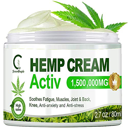 GPGP GreenPeople Hemp Extract Cream - 1,500,000MG - Fast Relief, Muscle, Joint, Lower Back, Knees, Ankle, Nerves - 2.7 OZ