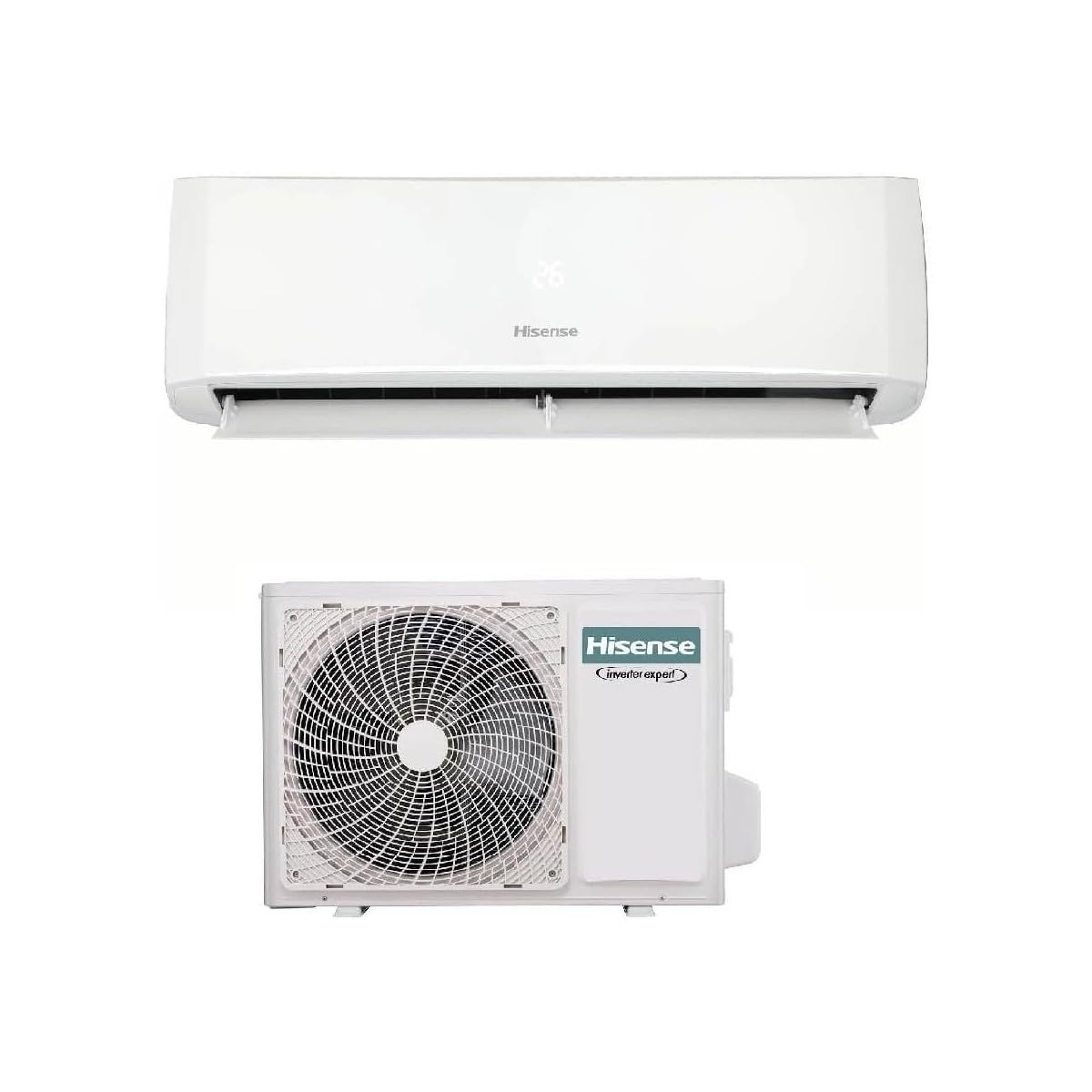 Hisense Halo+ Climatizzatore 9000 Btu R32 Cbyr094rg Atyr094rw, 19dB(A), Evaporatore Anti-Batteri, Filtro Ai Carboni, Anti Muffa, Self Clean (In), Display Led, Wifi, A++A+ (9000 Btu)