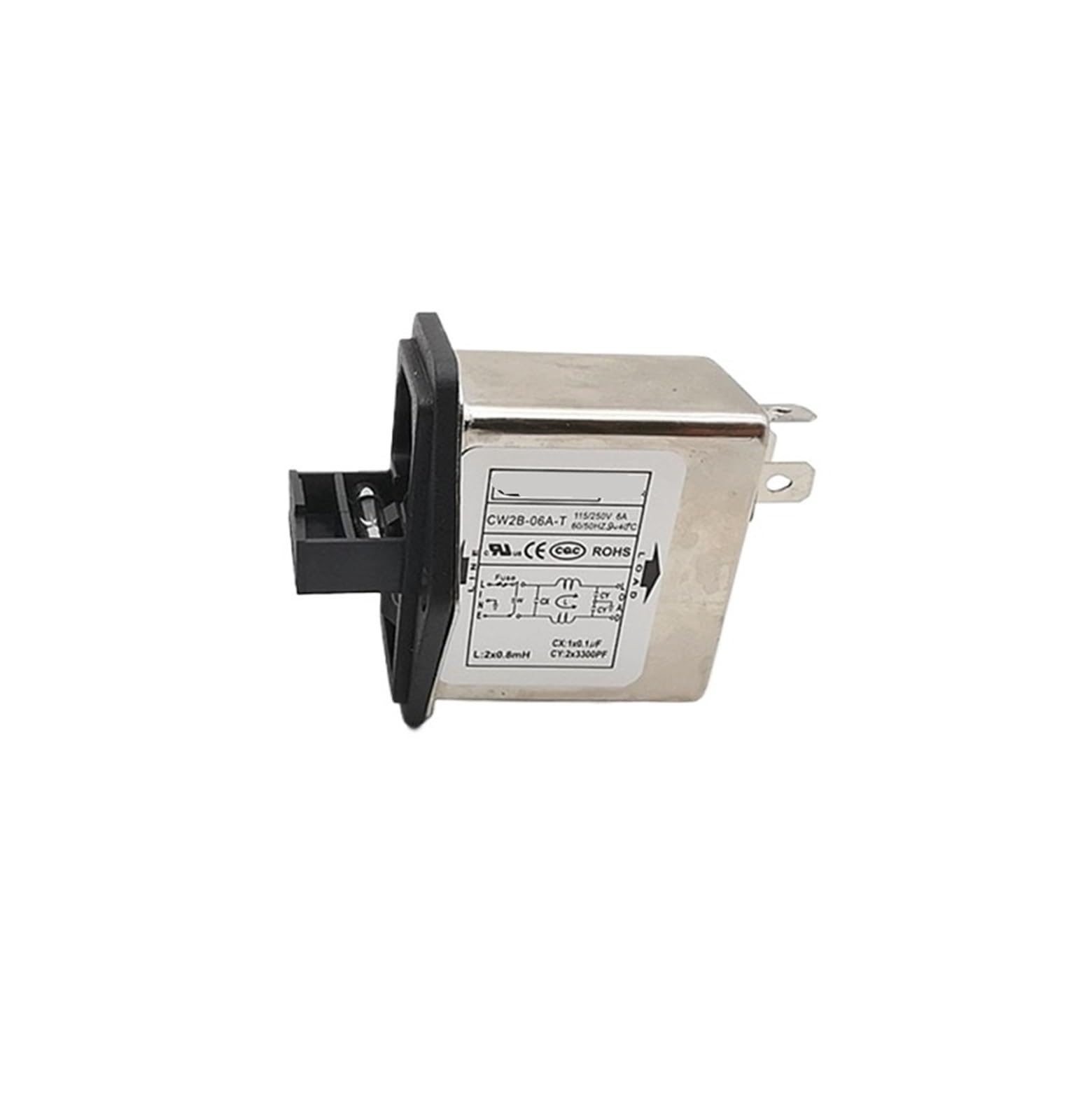 WBBAYDRFR Multi-function socket power filter CW2C-03A-T CW2B-10A 6A electromagnetic anti-interference(CW2B -06A- T 6A)