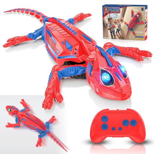 Mieryd Brinquedo de lagartos teledirecionados, RC lagarto animais rádio control Robot Gceko Spider sobe paredes jogos educativos recarregáveis presentes de aniversário para meninos menina 3 4 5 6 7 8