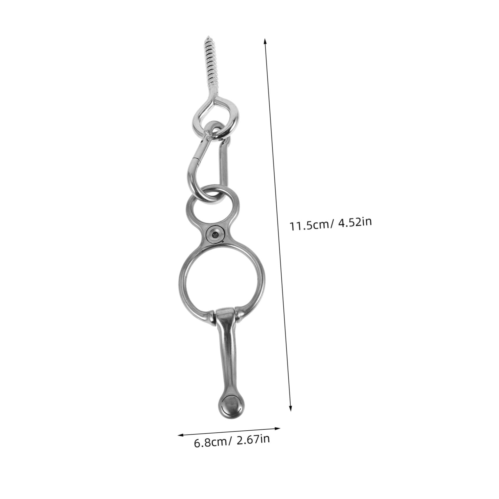 Anillo de Corbata de Caballo 1 Juego de Acero Inoxidable Plata