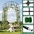 BAXAM Garden Trellis Arch 7FT PP-Coated Stainless Steel Metal Extra Tall Cucumber Trellis Arch Garden Arch Trellis for Climbing Plants Outdoor Vegetable Trellis with Trellis Netting