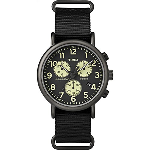 Image of TIMEX Chronograph Men's Watch (Blue Dial Black Colored Strap)