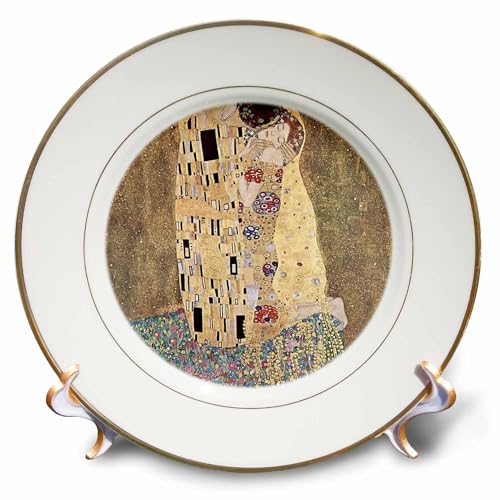 3dRose cp_45030_1 Famous Klimt Painting The Kiss Porcelain Plate, 8