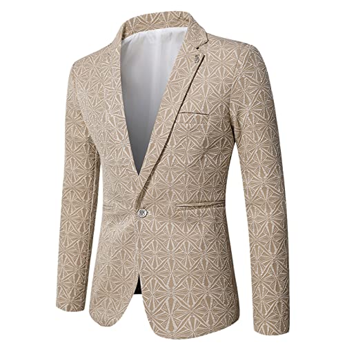 Veste costume jacquard kaki pour un style casual chic au bureau