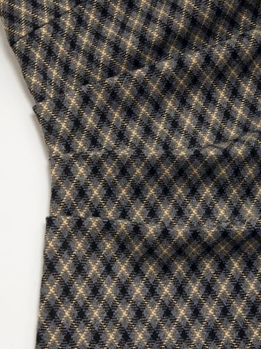 CIDER Mini Dress Turtle Neck Checks Pattern Ruched Middle Waist Sleeveless Dress2