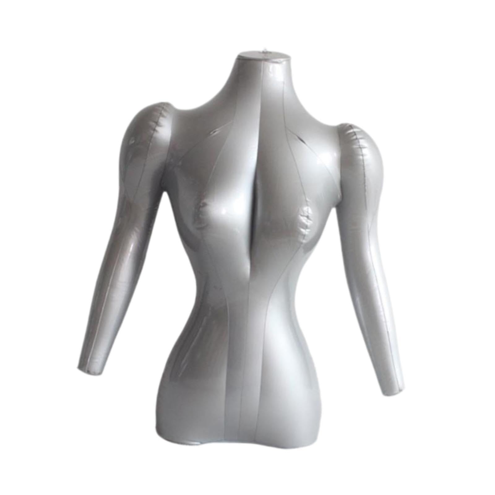 Aufblasbare Halb Torso Shirt Form, Präsentationsmodell, Geschenk, Multifunktionale Bekleidungspräsentationsrequisiten für Schals Und Bademode, Frauen mit Hand