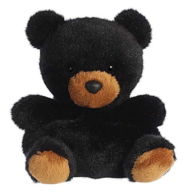 Aurora? Adorable Palm Pals? Sleepy Bear? Stuffed Animal - Pocket-Sized Play - Collectable Fun - Black 5 Inches