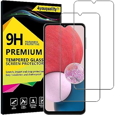 4youquality Tempered Glass Screen Protector for Galaxy A13 Cover