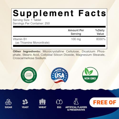 Vitamatic Vitamin B1 100 mg Tablets