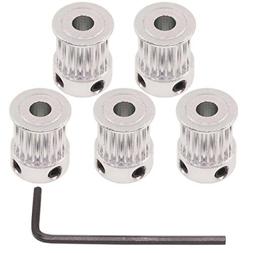 Winsinn Gt2 Pulley 20 Teeth 5Mm Bore 10Mm Width 20T Timing Belt Pulley Wheel Aluminum For 3D Printer (Pack Of 5Pcs) #TOP4