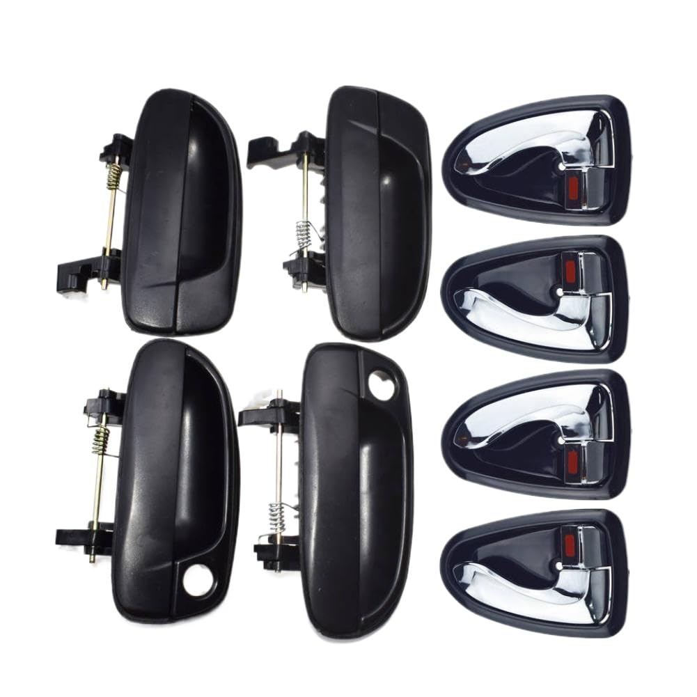 Zdsaaenar Chrome Kit Door Handle Set Compatible With 1.5L 1.6L 2000-2006 Vehicles Black(Chrome Kit)