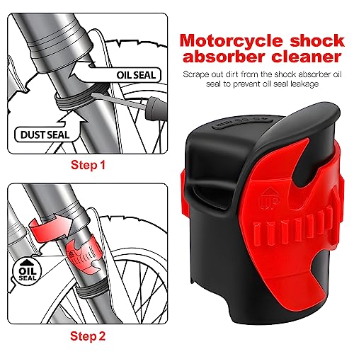 Image of BESULEN 2 Pcs Motorcycle Fork Seal Cleaner Tool, Cleaning Absorber Repair Tools for Dirt Bike, Motorcycle, Universal Motorcycle Front Fork Shock Absorber Oil Seal Removal Tools