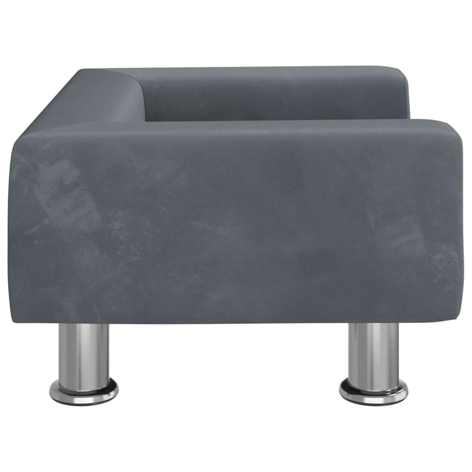 Homgoday Ciemnoszare aksamitne legowisko dla psa 50 x 40 x 26,5 cm, legowisko dla psa dla zwierząt domowych i kota struktura łóżka dla psów produkt dla zwierząt domowych i zwierząt