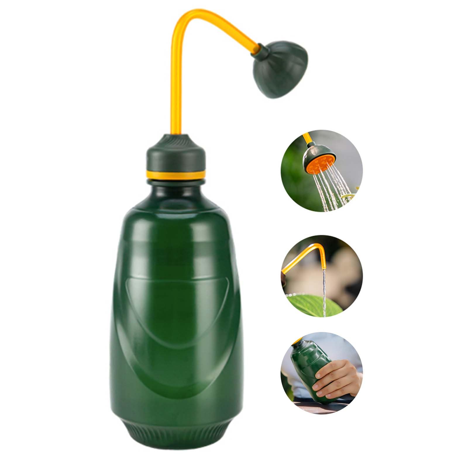 Gießkanne Klein, 450ml Kleine Gießkanne, Gießkanne Zimmerpflanzen, Mini Gießkanne für Keimlinge, Blumengießer, Kübelpflanzen Gießkanne, Squeeze Hand Squeeze Sprayer (Grün)