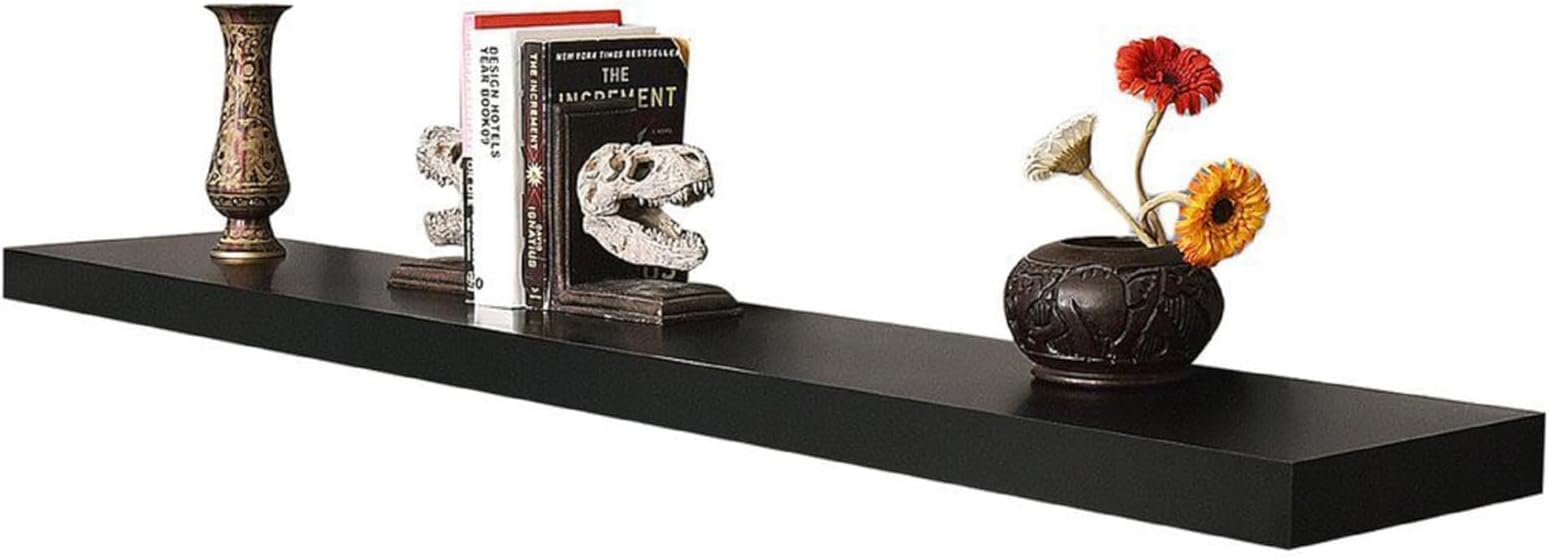 FEELINGS Wall Shelf, Floating Rectangular, 40cm (BLACK)