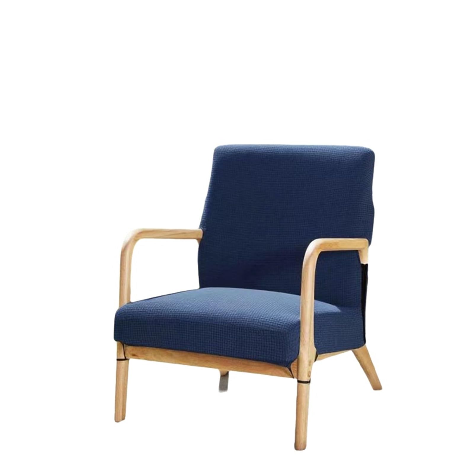 Copripoltrona elasticizzato di alta qualità, fodera moderna della metà del secolo, per soggiorno, ufficio e hotel, protezione aderente per mobili (blu scuro)