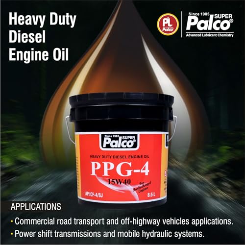 Image of PALCO PPG-4 15W40 | API:CF-4 /SJ & MB 228.1 Multigrade Engine oil for Diesel Commercial Road Transport Off Highway Vehicles | New Generation Automotive Vehicles | 8.5 Litres