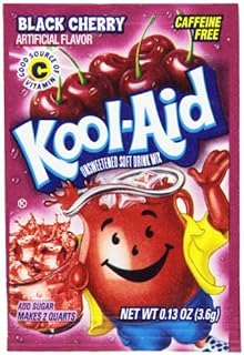 Kool-Aid Black Cherry Unsweetened Soft Drink Mix, 0.13-Ounce Envelopes (Pack of 48) by Kool-Aid