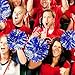 CREATIEE-PRO 4Pcs Metallic Cheerleading Pom Poms, 2 Pair Cheerleader Cheering Squad Pompoms for School Sports Games Team Spirit Cheer