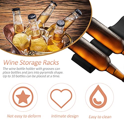 Set de 2 organizadores de botellas de vino de silicona miniatura 4