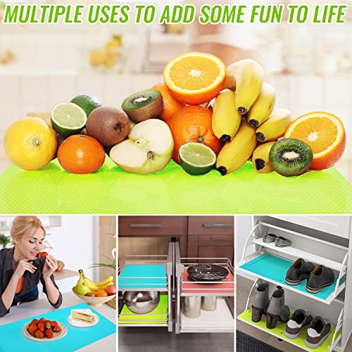 14Pieces Refrigerator Liners, Refrigerator Liners For Shelves Washable, Fridge Liners And Mats Washable, Top Freezer, Cupboard, Cabinet, Drawer Table Placemats (Colorful) #TOP6