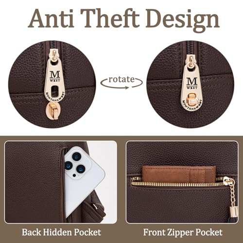 Image of Montana West Mini Backpack Purse for Women Anti Theft Backpacks with Secured Zipper and Tassel