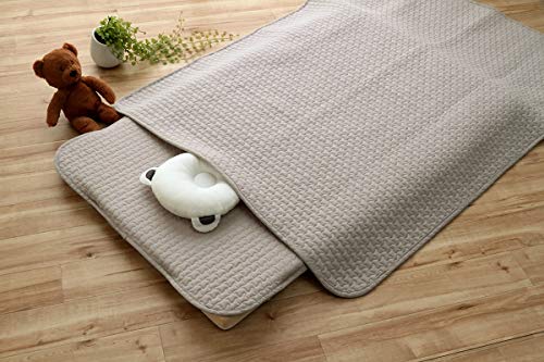 イケヒコ 寝具 ベビー 子供 赤ちゃん 肌掛け布団 綿100% イブル 洗える ギフト グレー 約100×140cm カルム #9845544