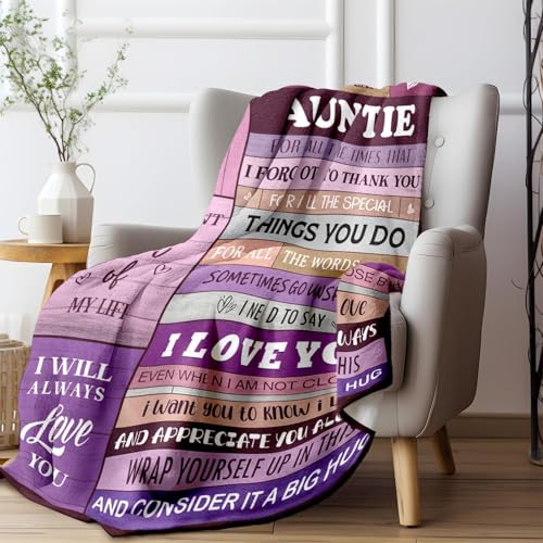 Couverture Auntie CheriGift en micro-polaire douce de qualité premium
