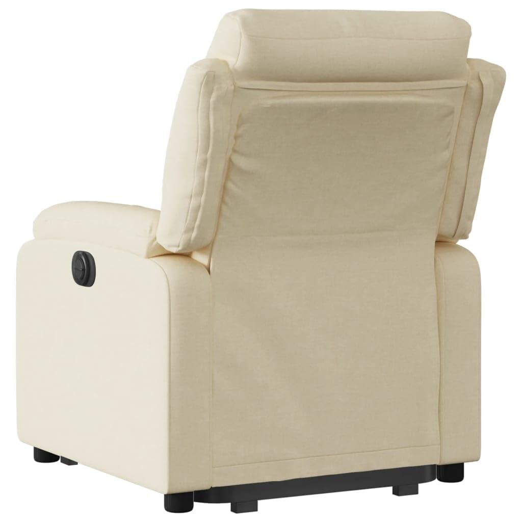 Elektrischer Relaxsessel Cream Beige mit Aufstehhilfe 75x92,5x100 cm Stoffbezug Modernes Design für Living Room Bedroom Seniorengerecht