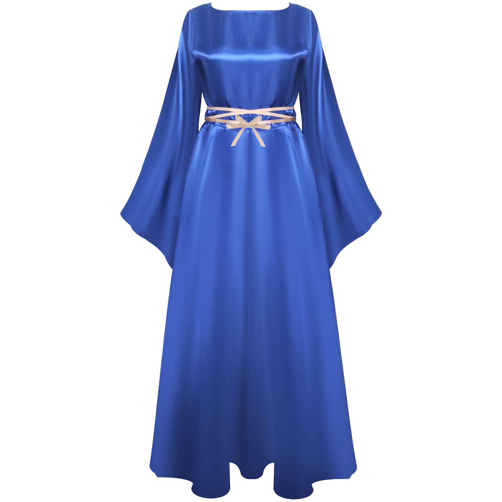 iminfit Womens Dress Victorian Costume Renaissance Long Dress Costumes Lace up Long Flared Sleeve Irish Cosplay Retro Gown