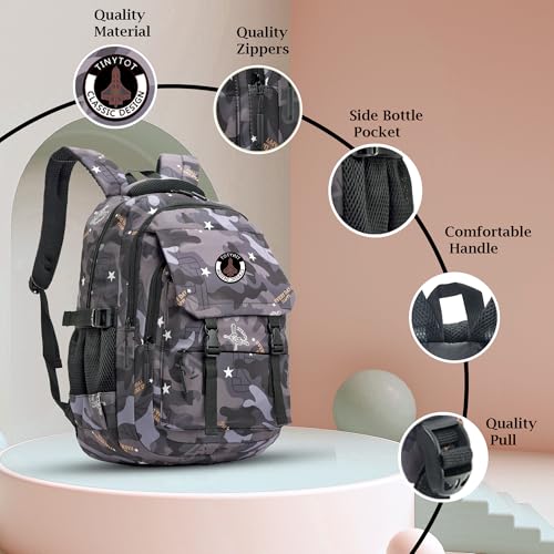 Image of Tinytot 30 Litre Waterproof School Backpack Bags for Women - Large 19 Inch Laptop Bag for Boys &Girls 12+ Years, College Bag for Girls and Boys, Men, Women - Ideal for Office, Travel, School, College